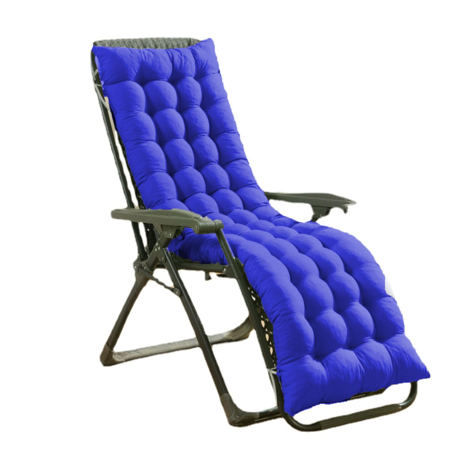 BangDon Extra Thick Sun Lounger Cushion Classic Design Texture Rocking Chair Cushion Home Decor Soft Sunlounger Seat Pads for Sunbed Long Bench Tatami (Blue,80 * 40)