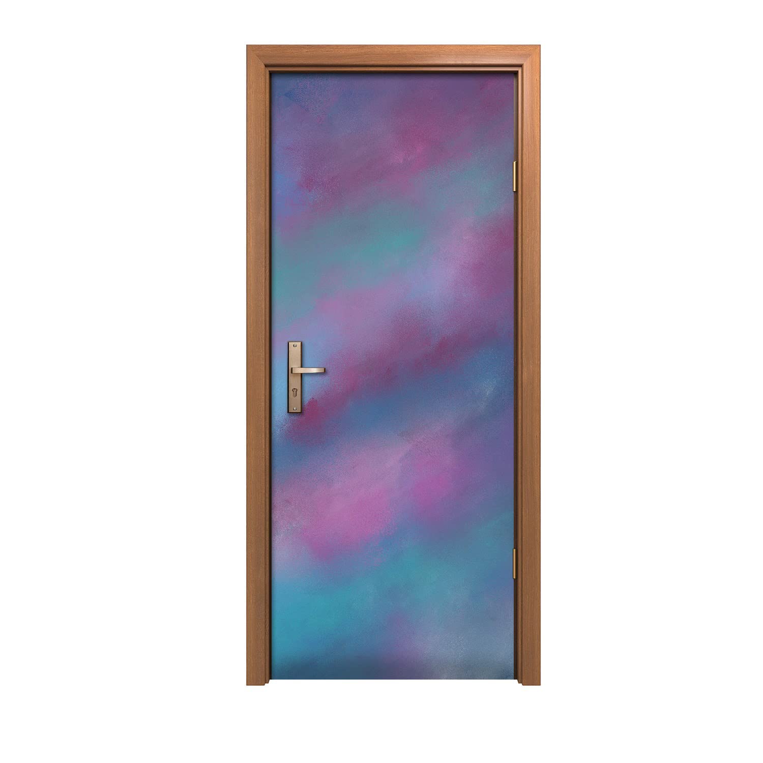 Autocollant de porte 90x200cm masquer les imperfections décoration murale pastel
