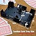 Deluxe Playing Card Tray or Caddy for card games like canasta, rummy, UNO and more - Cardian brand cardholder/caddy with felted bottom - Non-Swivel - Made in USA (BLACK)