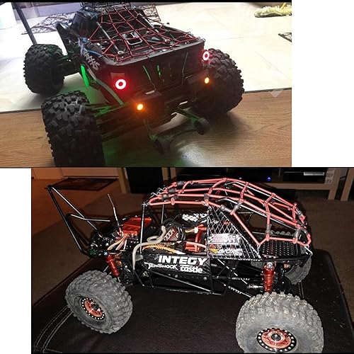 Miniatura 7 de MOHERO Red de equipaje elástica RC 110 con gancho para vehículos RC 110th RC Crawler Truck Car D90 TRX4 Roof Rack (amarillo)