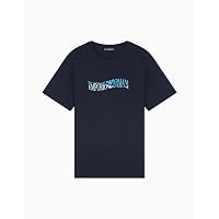 EMPORIO ARMANI T-Shirt Girocollo da Uomo con Stampa Blu XL