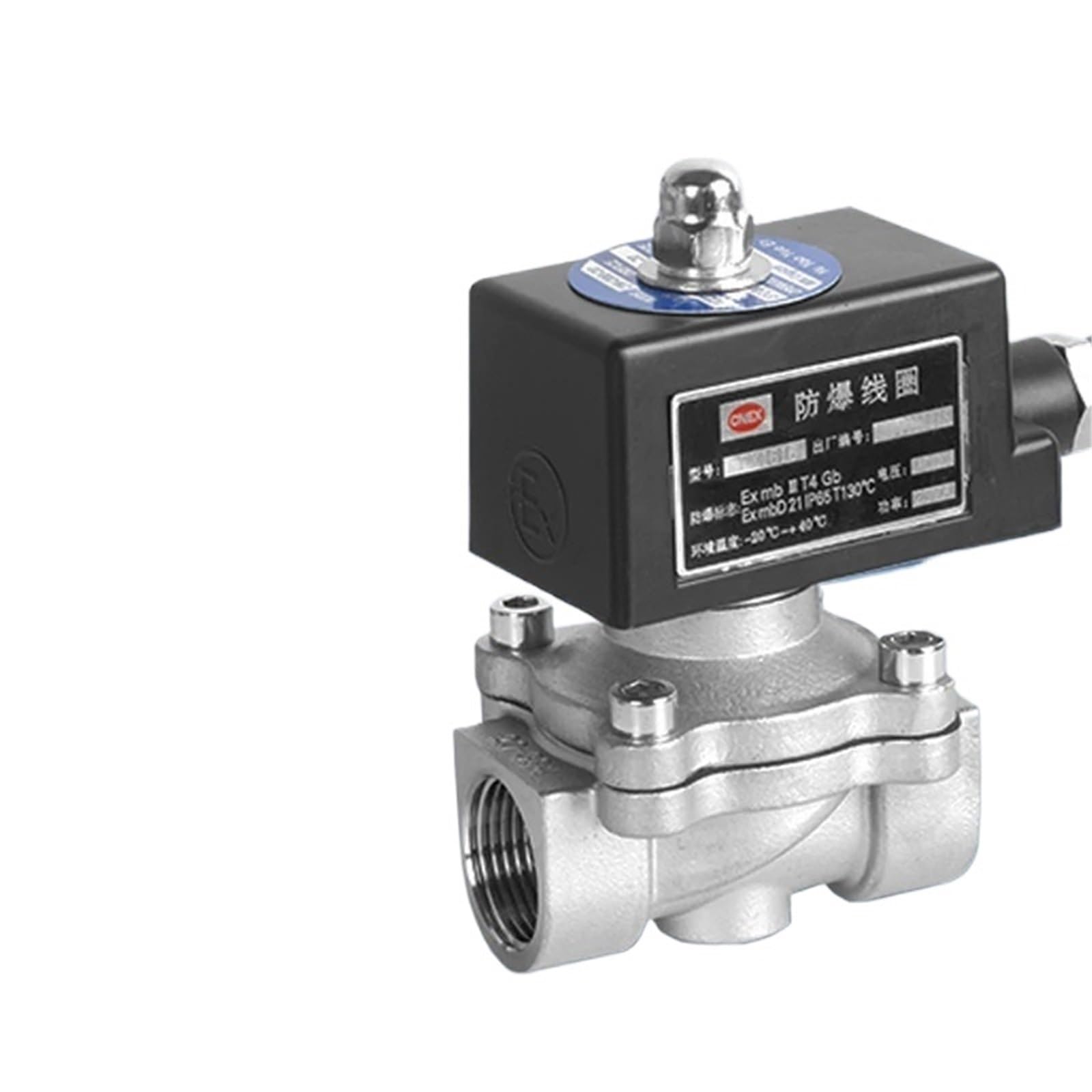 Électrovanne 3/8" 1/2" 3/4" 1" 1-1/2" normalement fermée en inox 304 220V