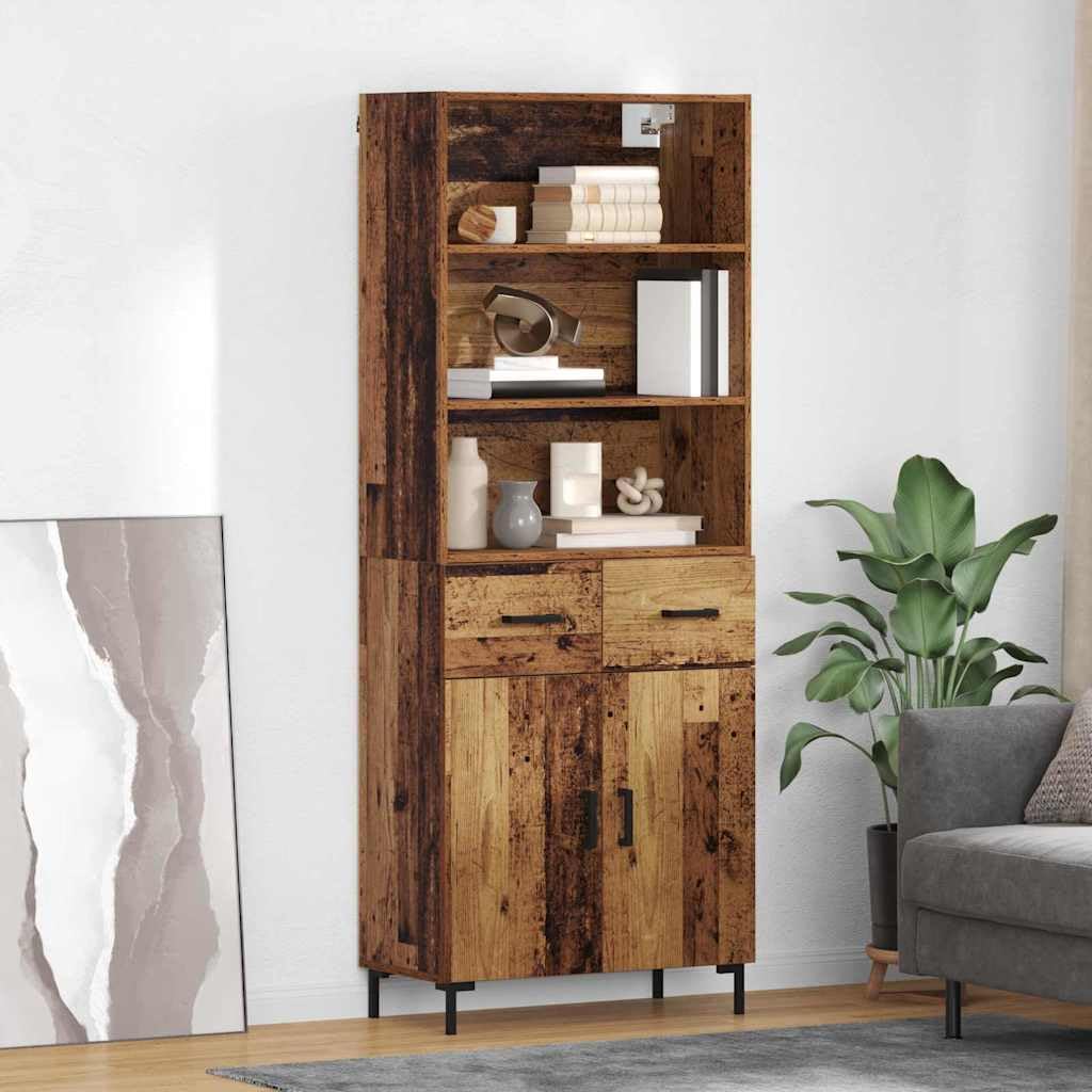 Aparador alto versátil de madera para crear orden en el salón y dar calidez al pasillo de casa