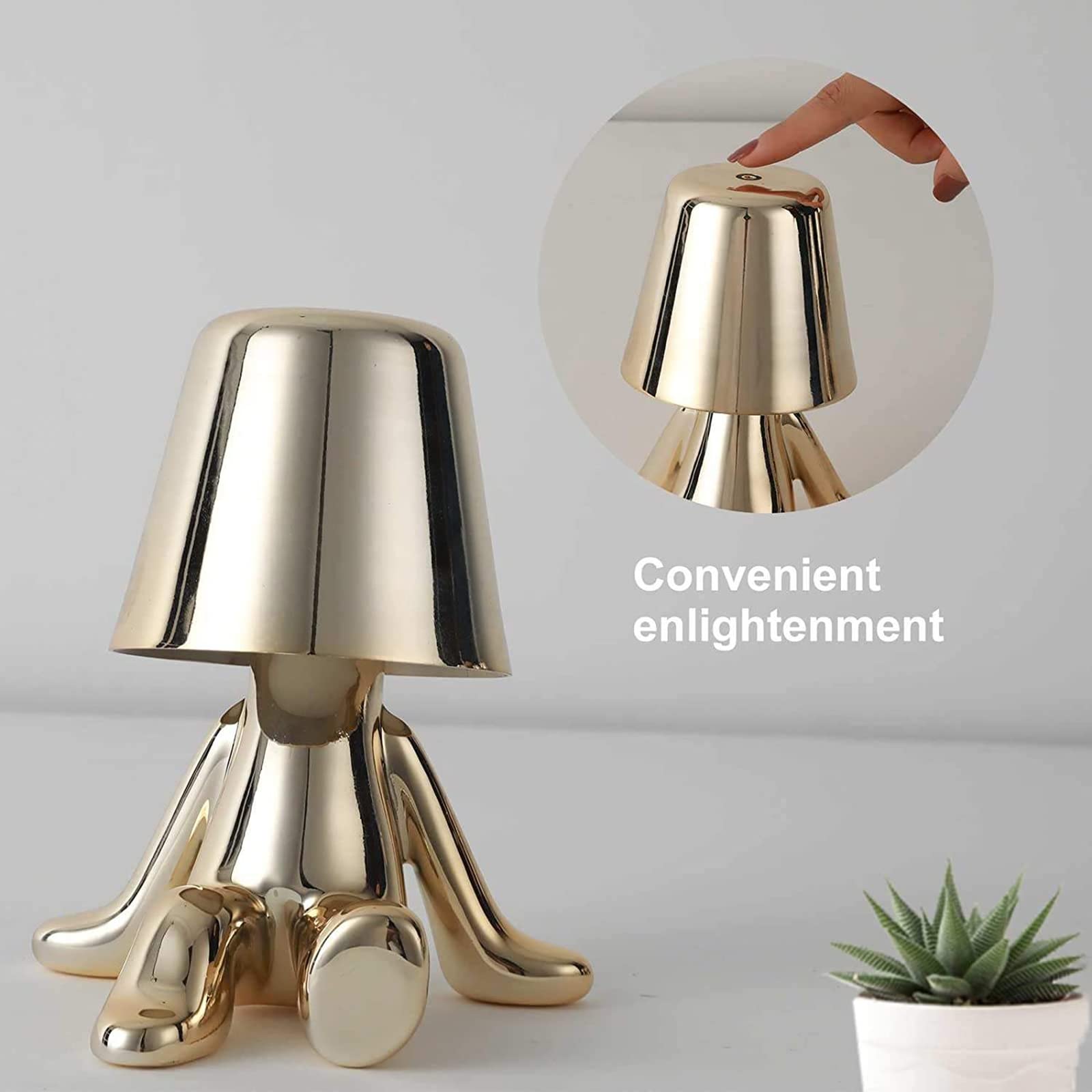 Schreibtischlampe Mit Touch, 3-Farben Stufenlos Dimmbare Augenschutz-Nachttischlampen, Tragbare USB-Wiederaufladbare Nachtlicht Für Küche Haushalt & Wohnen (B)