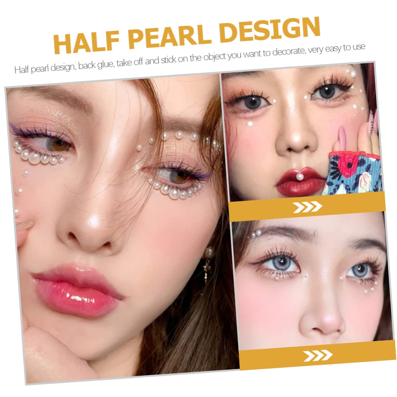 MAGICLULU 3 Set Di Gioielli Per Il Viso Rave Adesivi Per E Trucco Unghie Gemme Per Il Corpo Gemme Adesive Per Il Viso Accessori Per Festival 12 Fogli * 3