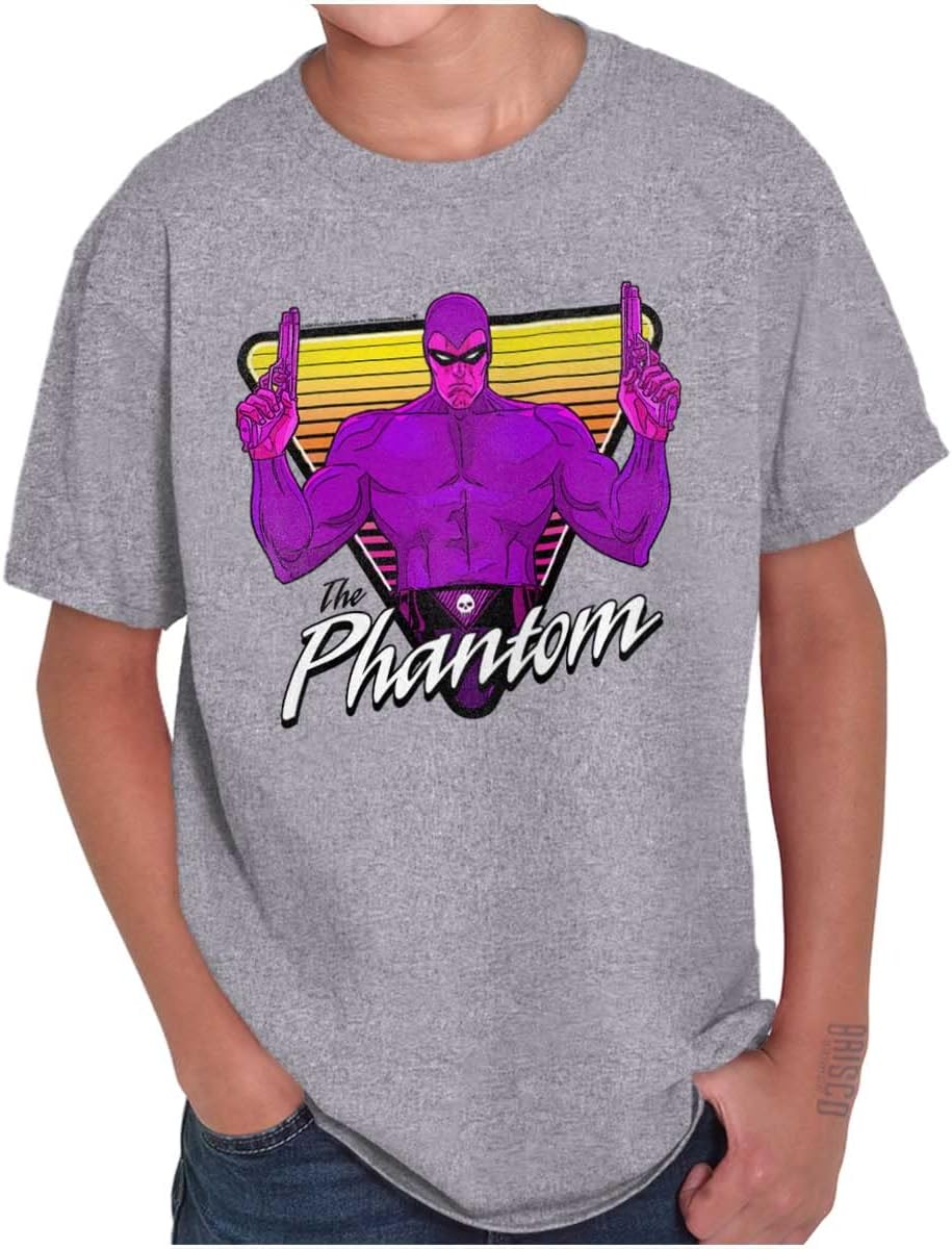 The Phantom Vintage Superhero Crewneck T Shirts Boy Girl