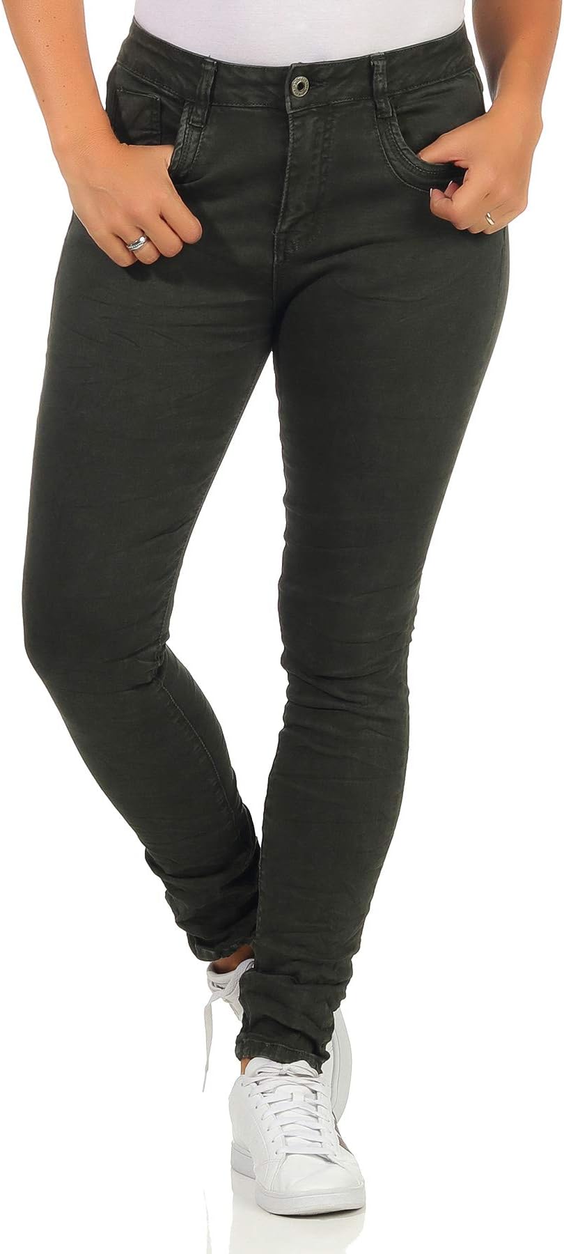 Trendy women's jeans in boyfriend style / chino in contemporary colours / hip trousers stretch 19