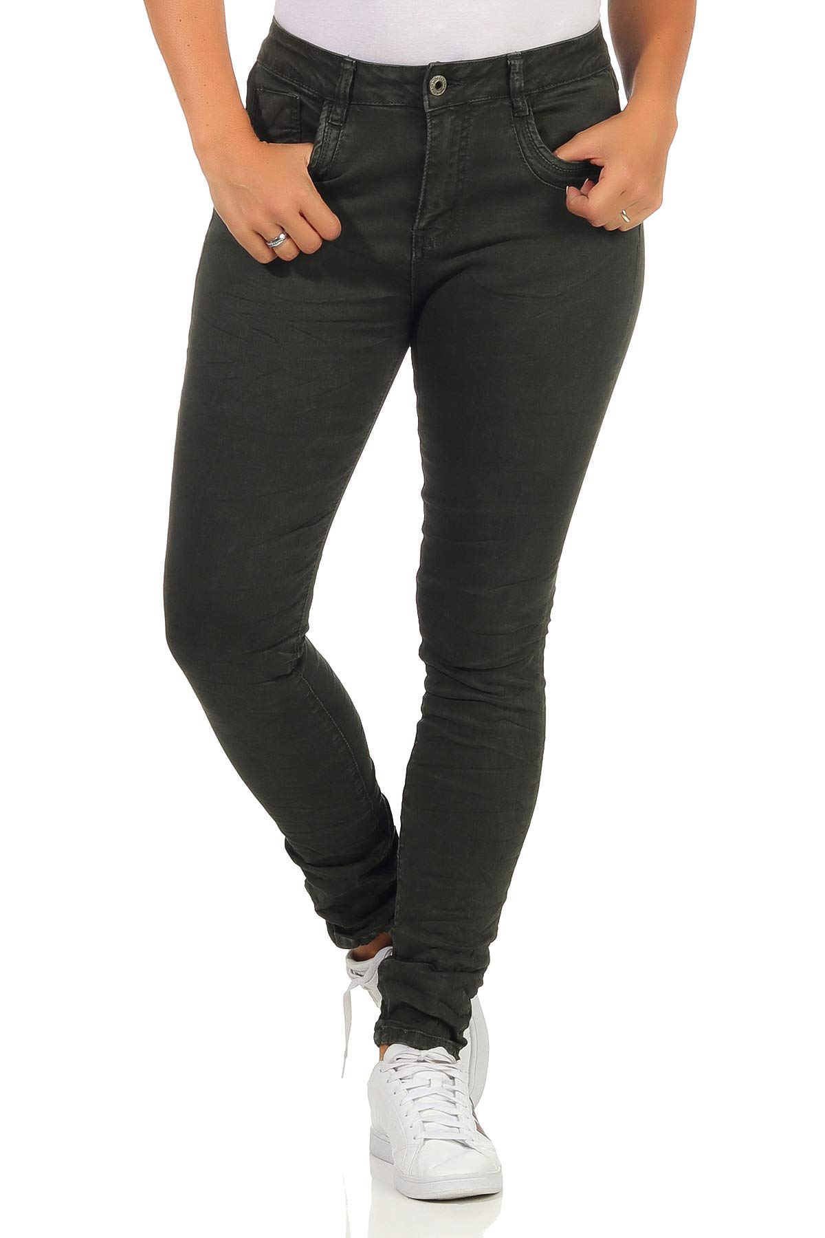 Trendy women's jeans in boyfriend style / chino in contemporary colours / hip trousers stretch 19