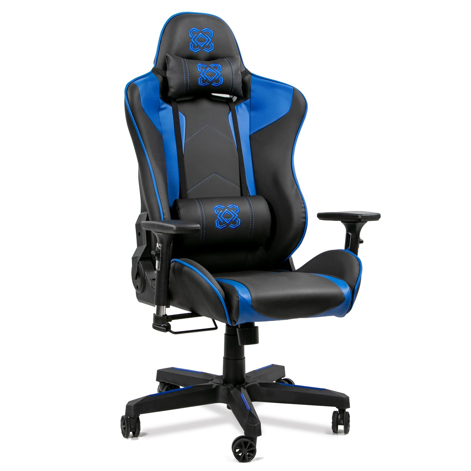 LUOWAN PU Leather Gaming Chair with 3D Armrests (Blue)