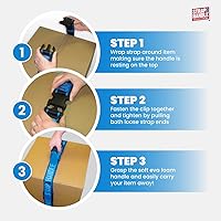 Vista 5 de Correa de transporte de 6 pies con asa Cinturón ajustable Resistente, fácil, seguro, levantamiento, movimiento, correa de transporte para cajas