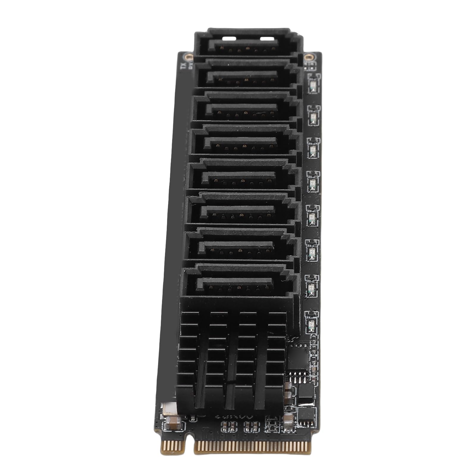 Generic Carte D'extension PCIe M.2 Key vers 8 Ports Serial ATA pour des Performances à Haute Vitesse pour Les Serveurs Domestiques et Les Serveurs Multimédias