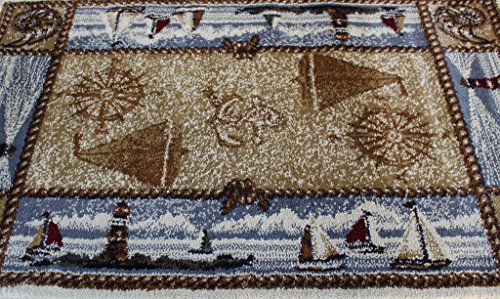 Masada Rugs Nature Area Rug Mat Nautical Scene (2 Feet X 3 Feet 2 Inch) Mat - Image 7
