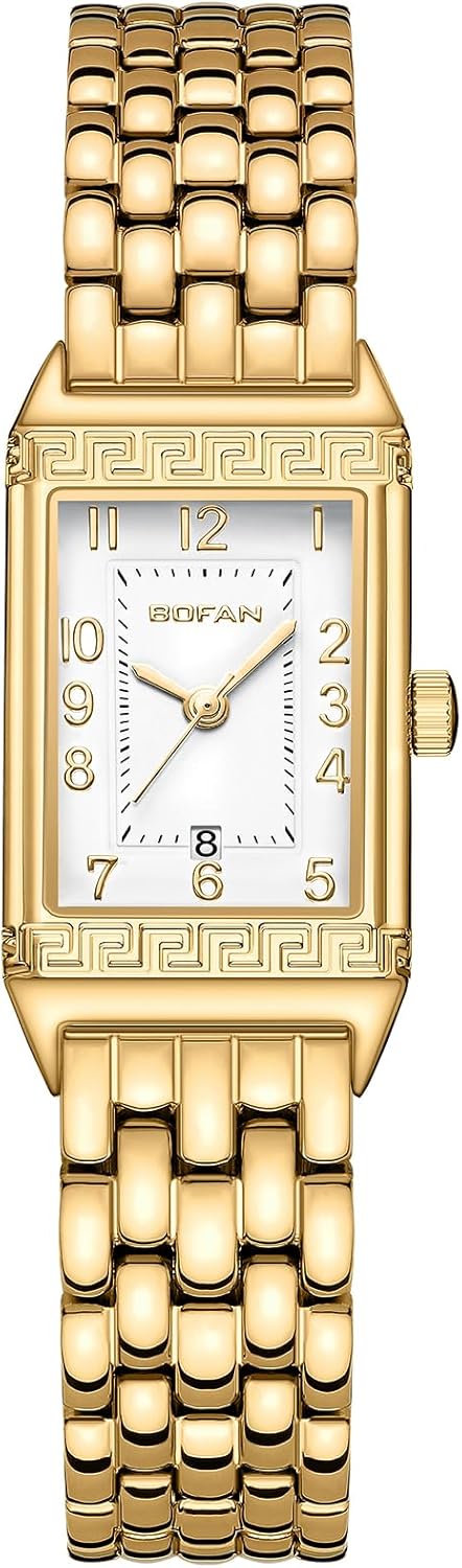 BOFAN Vintage Gold Watches for Women with Auto Date,Easy...