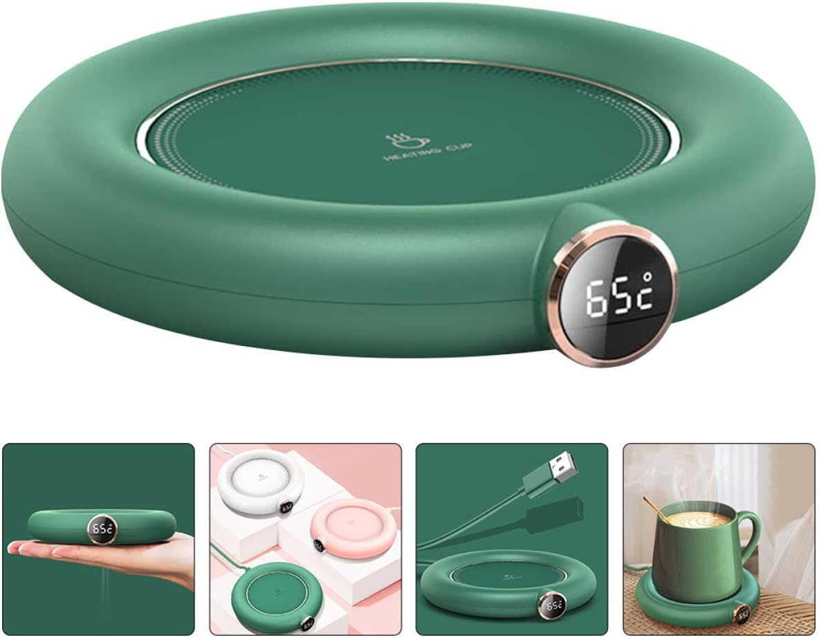 USB Thermostat Coaster Portable Cordless Heater Electric Coffee Warmer Portable Heater Water Heating Cushion Household Mug Warmer Beverage Cup Warmer Coffee Cup Warmer USB
