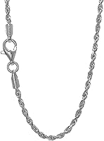 Vista 2 de JewelStop Collar de cadena de oro macizo de 10 quilates, amarillo o blanco, 0.059 in, corte diamante, 16, 18, 20, 24, 30 pulgadas