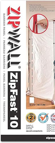 Miniatura 8 de ZipWall ZFMP ZipFast Paneles de barrera reutilizables para barreras contra el polvo, paquete múltiple