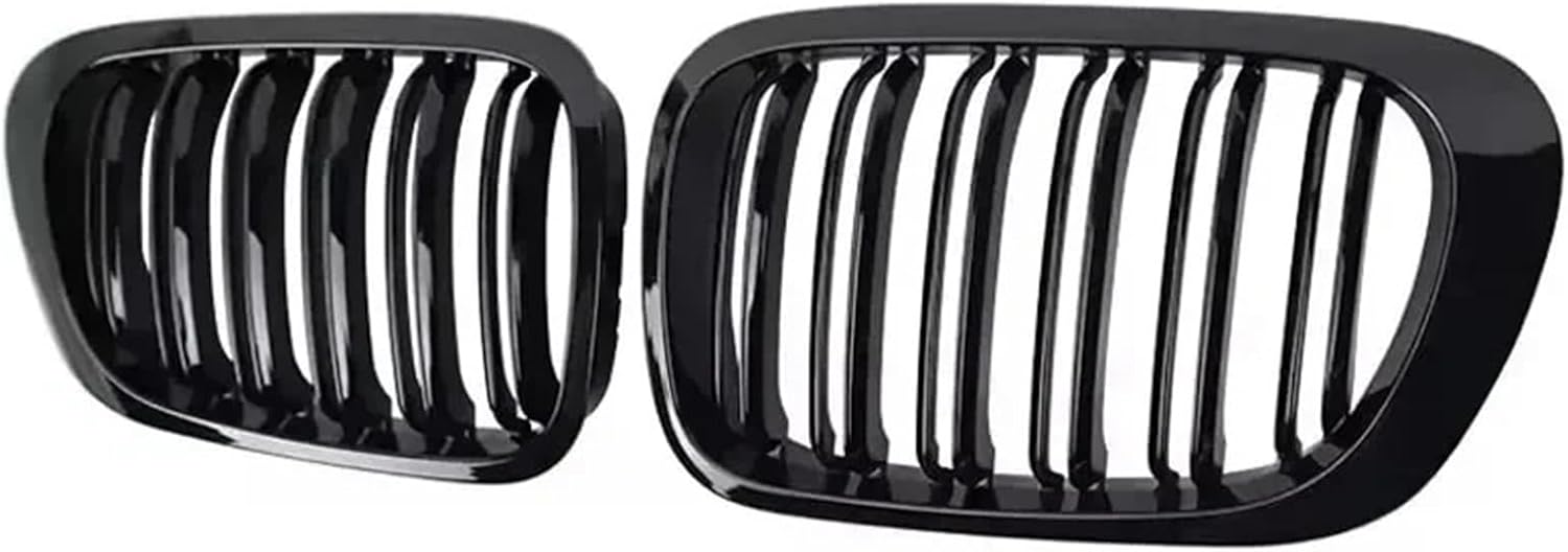 Compatible with BMW 3-Series E46 1998-2001 2/4 Doors Car Front Kidney Grill 318i 320i 325i 330i Gloss Black Racing Grille Accessories(2 Door Gloss Black)