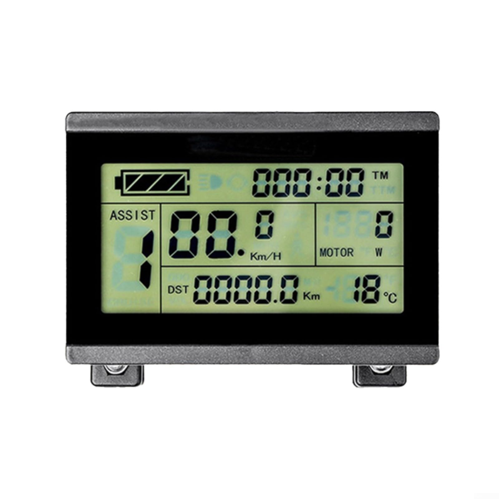 Pannello strumenti LCD a colori, per controller bici elettriche KT-LCD3 72 V 5 pin SM connettore display resistente alle intemperie, per pendolari e ciclisti, nero