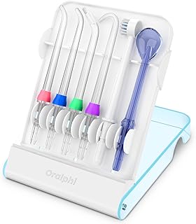 Replacement Tips for Waterpik, Water Flosser Replacement Heads Parts for Waterpik Oral Irrigator (Aquaflosser 6 Tips Tongue Combo & Storage Case Bundle)