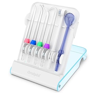 Replacement Tips for Waterpik, Water Flosser Replacement Heads Parts for Waterpik Oral Irrigator Aquaflosser 6 Tips Tongue Combo & Storage Case Bundle