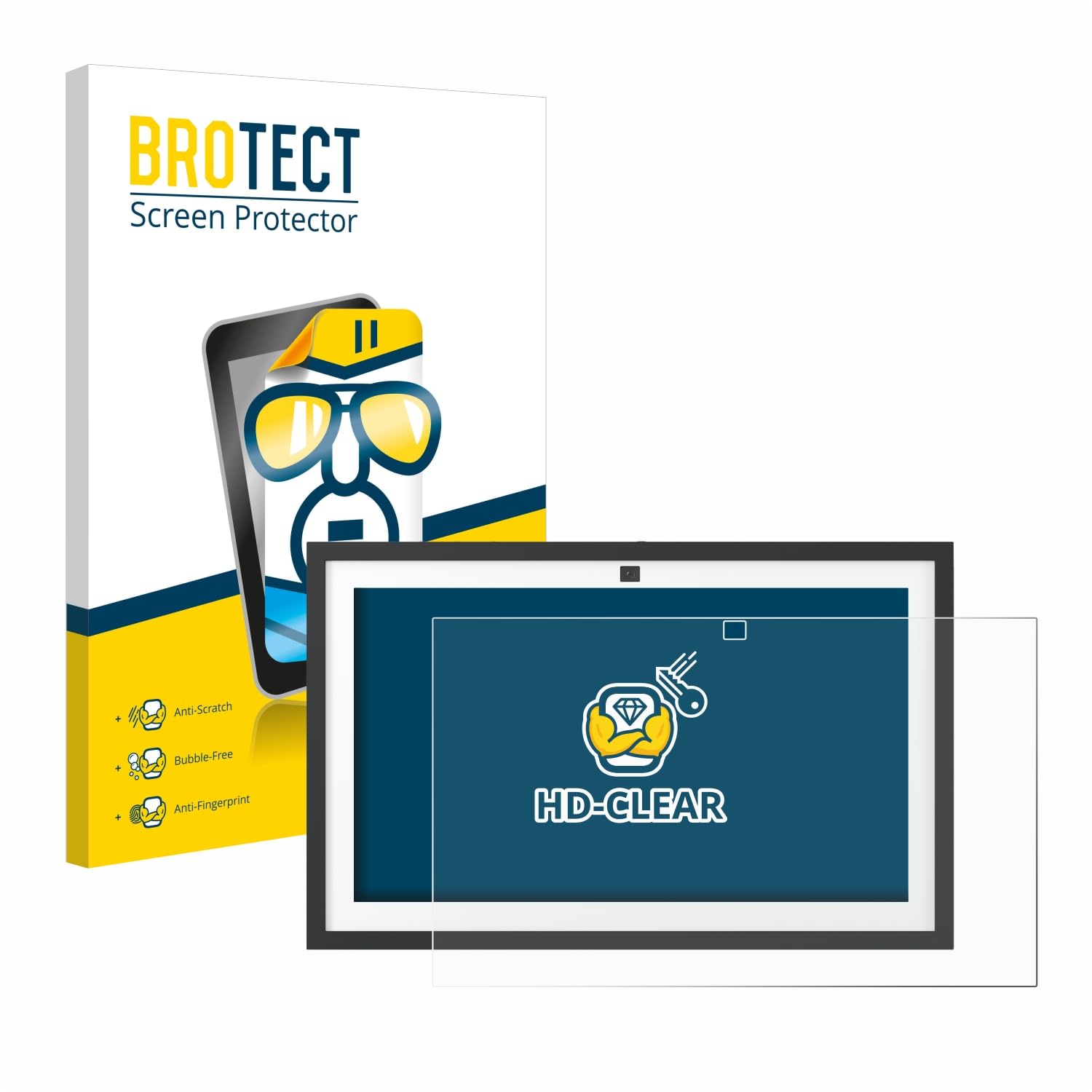 BROTECT Protector Pantalla para Amazon Echo Show 15 2024 Protector Transparente Anti-Huellas