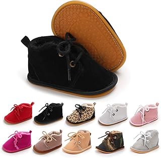 Meckior Winter Newborn Unisex Baby Girls Boys Velvet Rubber Sole Anit-Slip Shoes Prewalker Boots
