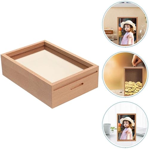 Miniatura 9 de Cabilock Marco de fotos con ventana transparente, caja de ahorro multifuncional y marco de exhibición para niños, niñas y adultos, diseño para