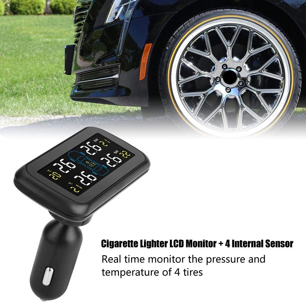 Sensore di pressione dei pneumatici,TPMS di monitoraggio della pressione dei pneumatici con 4 sensore interno e display LCD