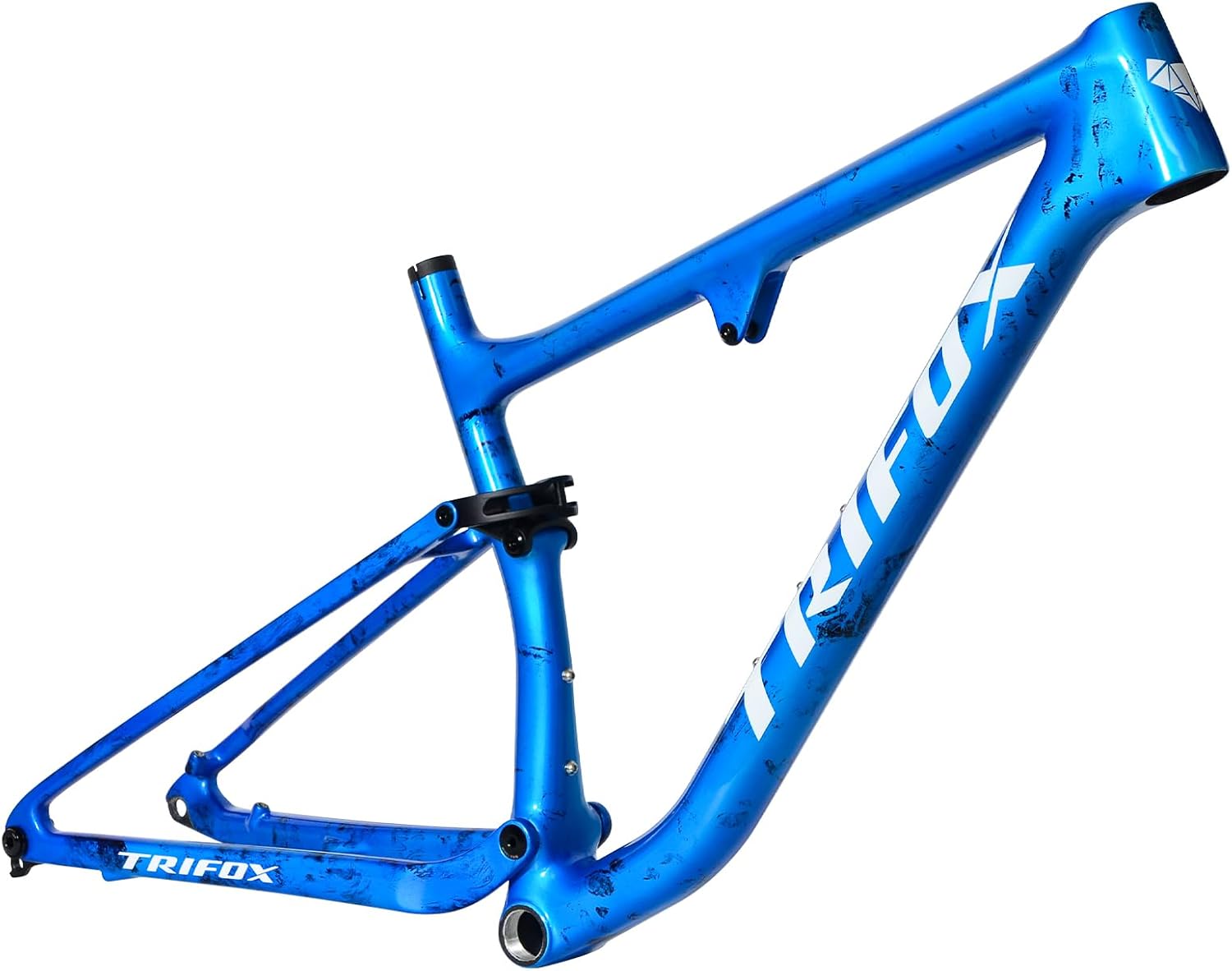 TRIFOX Carbon Fiber Full Suspension Mountain Bike Frame, 29er Thru Axle 12x148mm Boost, Soft Tail XC, Disc Brake, Press Fit BB68, Lightweight Premium MTB Frame Trail II PRO