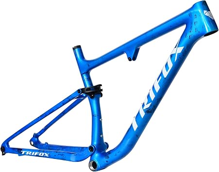 TRIFOX Carbon Fiber Full Suspension Mountain Bike Frame, 29er Thru Axle 12x148mm Boost, Soft Tail XC, Disc Brake, Press Fit BB68, Lightweight Premium MTB Frame Trail II PRO