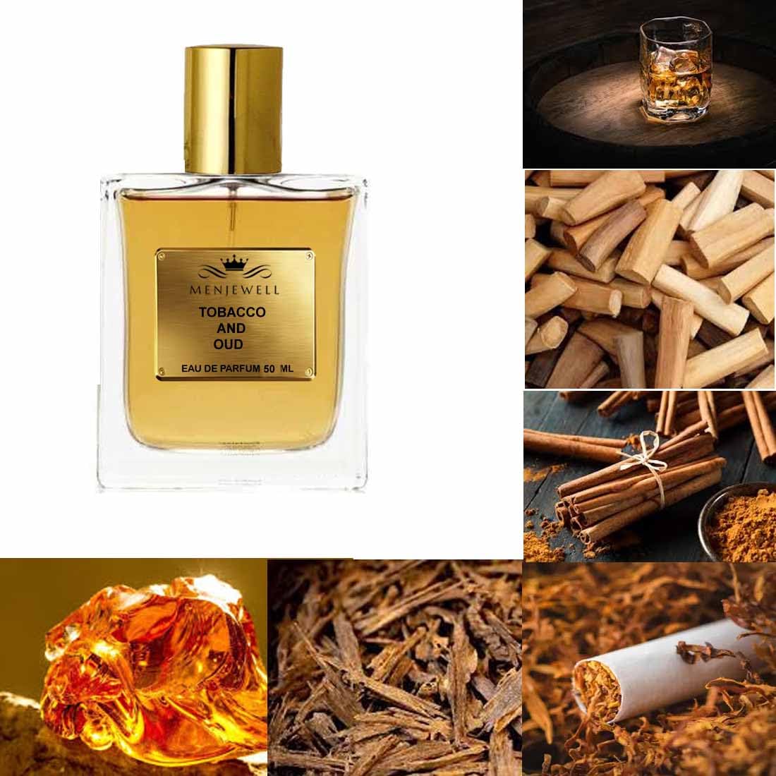 Menjewell Tobacco Oud Eau De Perfume for Mens | Long-Lasting Fragrance Scent | Unisex Aromatic Spray Ideal for Daily Use, Date Night, Gifting Purpose, and Special Occasions, 50ml