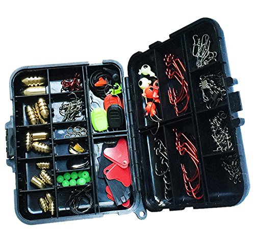 Futaba Fishing Lures Hooks Swivels Tackle Box - 20 Kinds - 128 Pcs (B075VPV234) Amazon Price History, Amazon Price Tracker