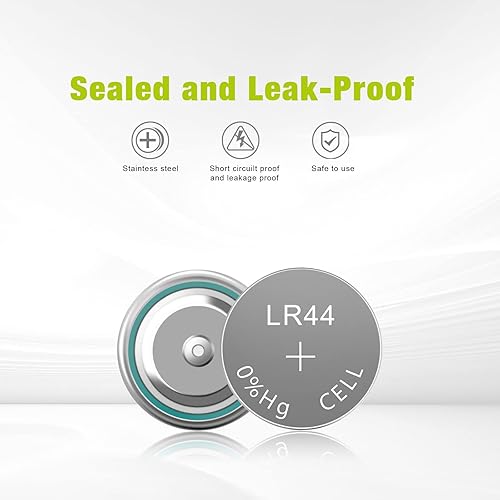 Miniatura 3 de Soshine 48Pack Lr44 AG13 l1154f 357 303 a76 l44 1.5V batería de botón lr 44 discos pilas alcalinas (5 años de garantía) (48)