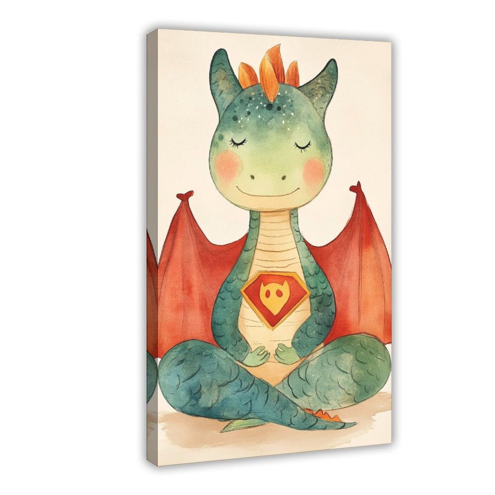 MRYCQ Meditating Dragon Poster Canvas Poster for Dorm Room Decor Gift