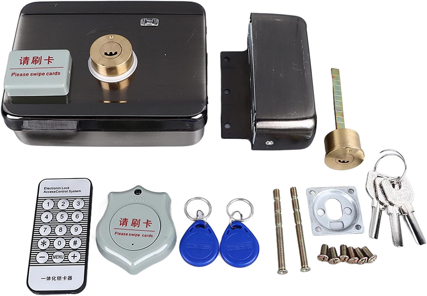 一体式ID卡锁 静音无需接线 双头 附带家用遥控器 防盗 ZUCON