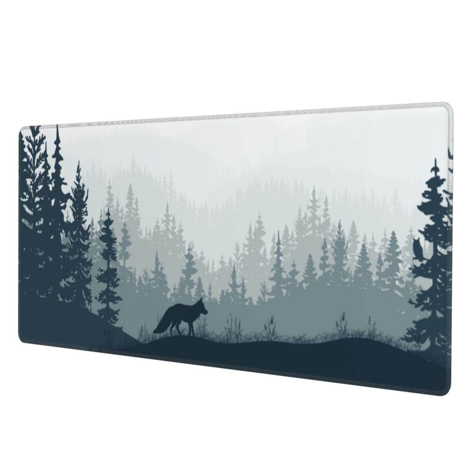 Tapis De Souris Bleu Grand Tapis De Souris De Jeu 800 × 300 × 3 Mm Avec Bords Cousus Tapis De Souris Etendu Base En Caoutchouc Naturel Antiderapant Durable Clavier Lavable Sous