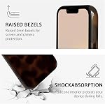 NITITOP Compatible with iPhone 13/14 Case Magnetic Compatible with MagSafe Cute Leopard Amber Aesthetic Tortoise Design for Women Men Girls Soft TPU Shockproof Protective Cover - Brown