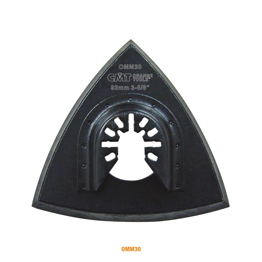CMT Omm30-X1 Piastra Perforata 93 mm per Levigatura, Attacco Universale, Nero