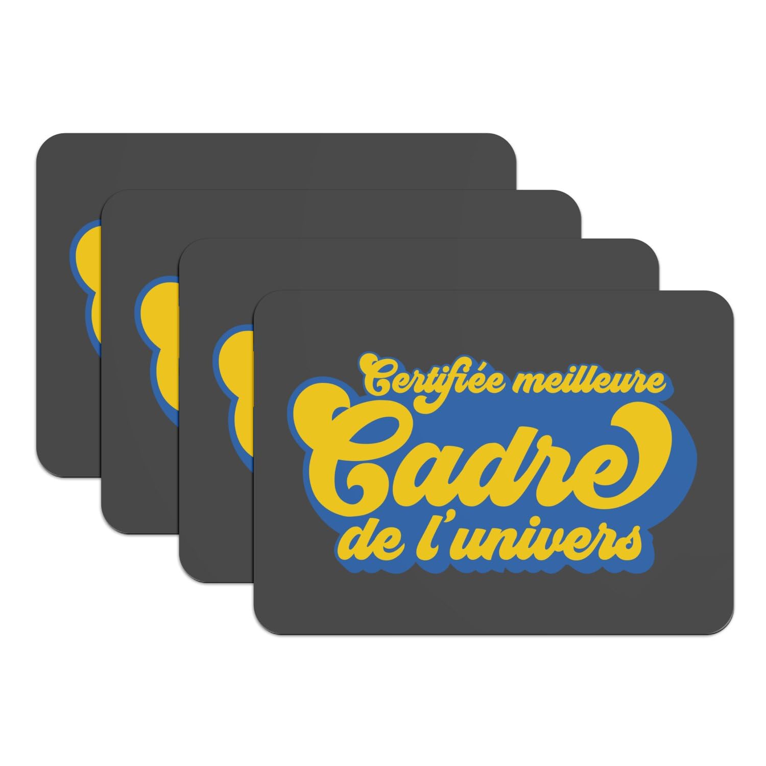 Dessous en caoutchouc noir 39,5 x 28,5 cm pour vos pauses au bureau