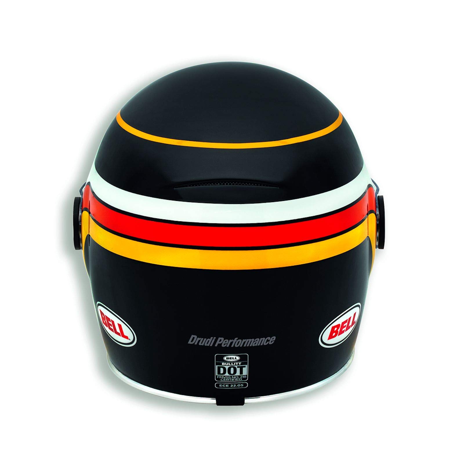 Ducati SCRAMBLER 98103330 Integral Retro Vintage Helmet Motorcycle Helmet Bell BLACK TRACK Classic X-Small Multicolor Automotive
