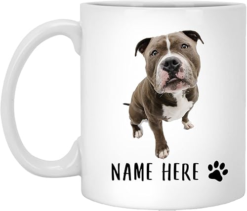 Taza de café con texto personalizado, taza de cerámica de 11 onzas, regalo divertido para perro, mamá, papá