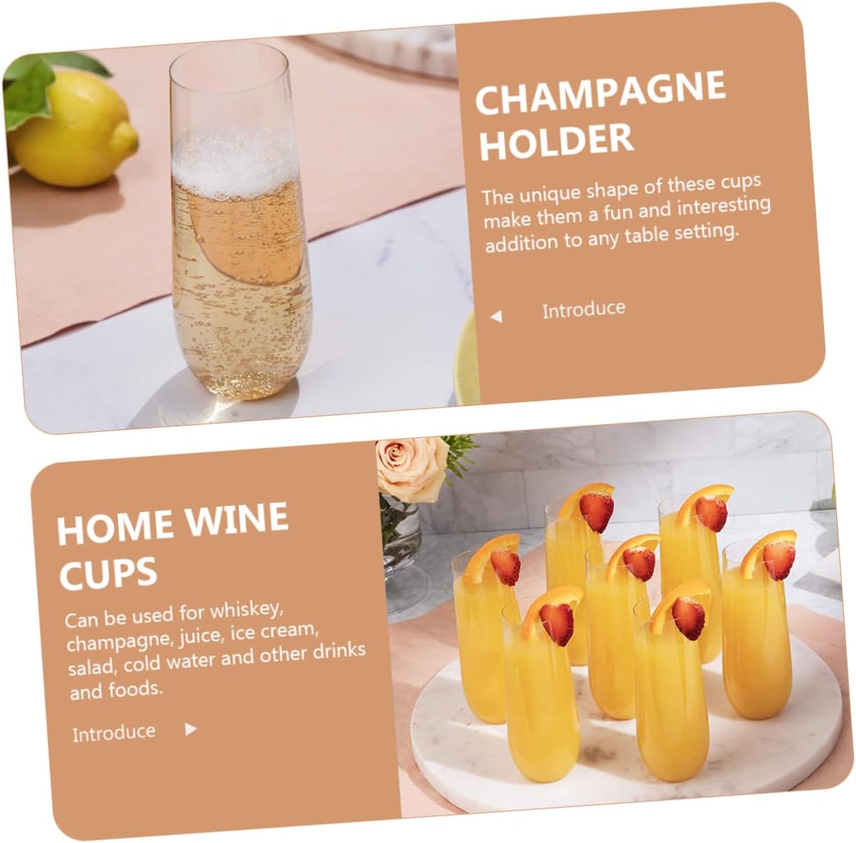 Ciieeo 32pcs Shatterproof Plastic Cups Lightweight Beverage Glasses for Parties Juice Wine and Cocktails for Indoor and Outdoor Use