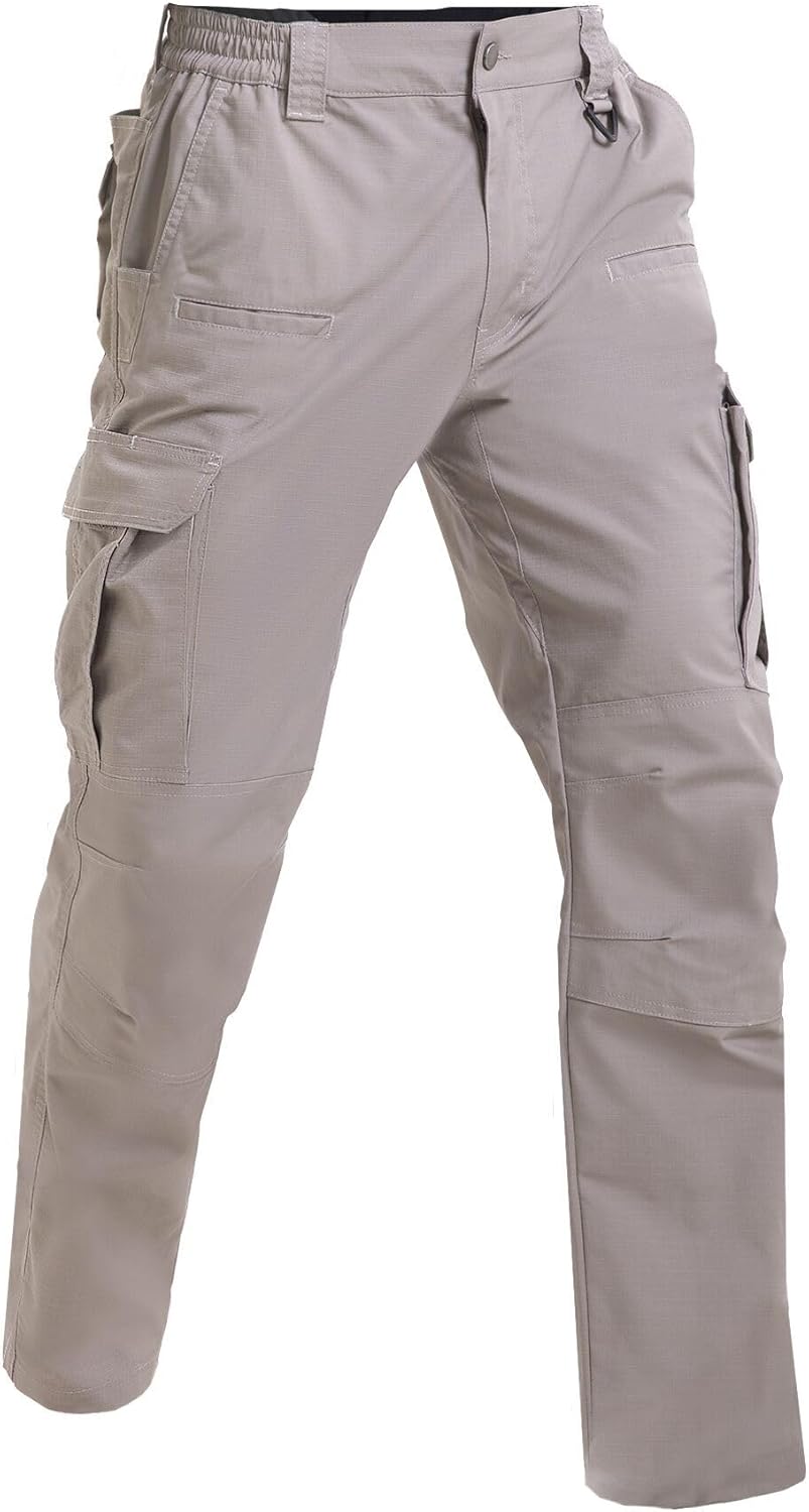 NATUVENIX Mens Work Pants Ripstop Tactical Pants for Men Lightweight Hiking Pants Men Water Resistant Cargo Pants Military