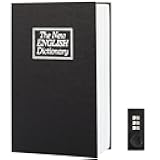 Diversion Book Safe Storage Box,Safe Box with Premium Combination Lock, Portable Book-Safe,Perfect for Home, Travel,Dorm Store Money, Jewelry, Phone and Passport (Black)