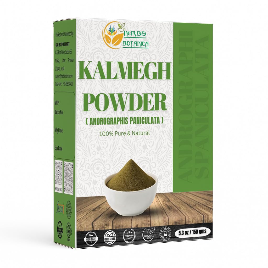 Kalmegh Powder 100% Pure Andrographis Paniculata (Green Chiretta Herb) for Herbal Use – Finely Ground Andrographis Powder 5.3 oz Pack