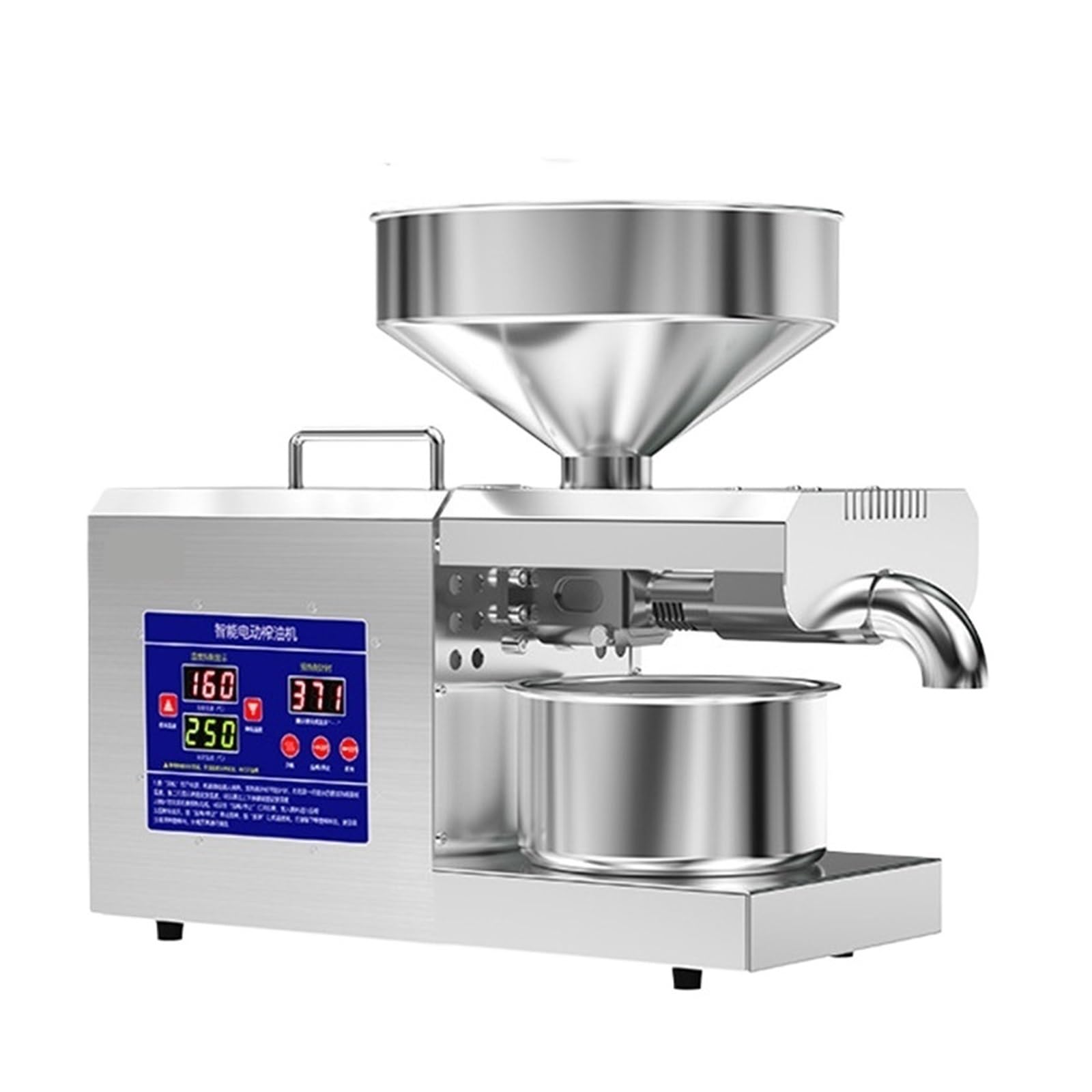 HCZKIUJY Automatic Cold Press Oil Machine Home Use Extractor For Sunflower Seeds Olive Coconut Peanut Device Squeezer Intelligent Temperature Control