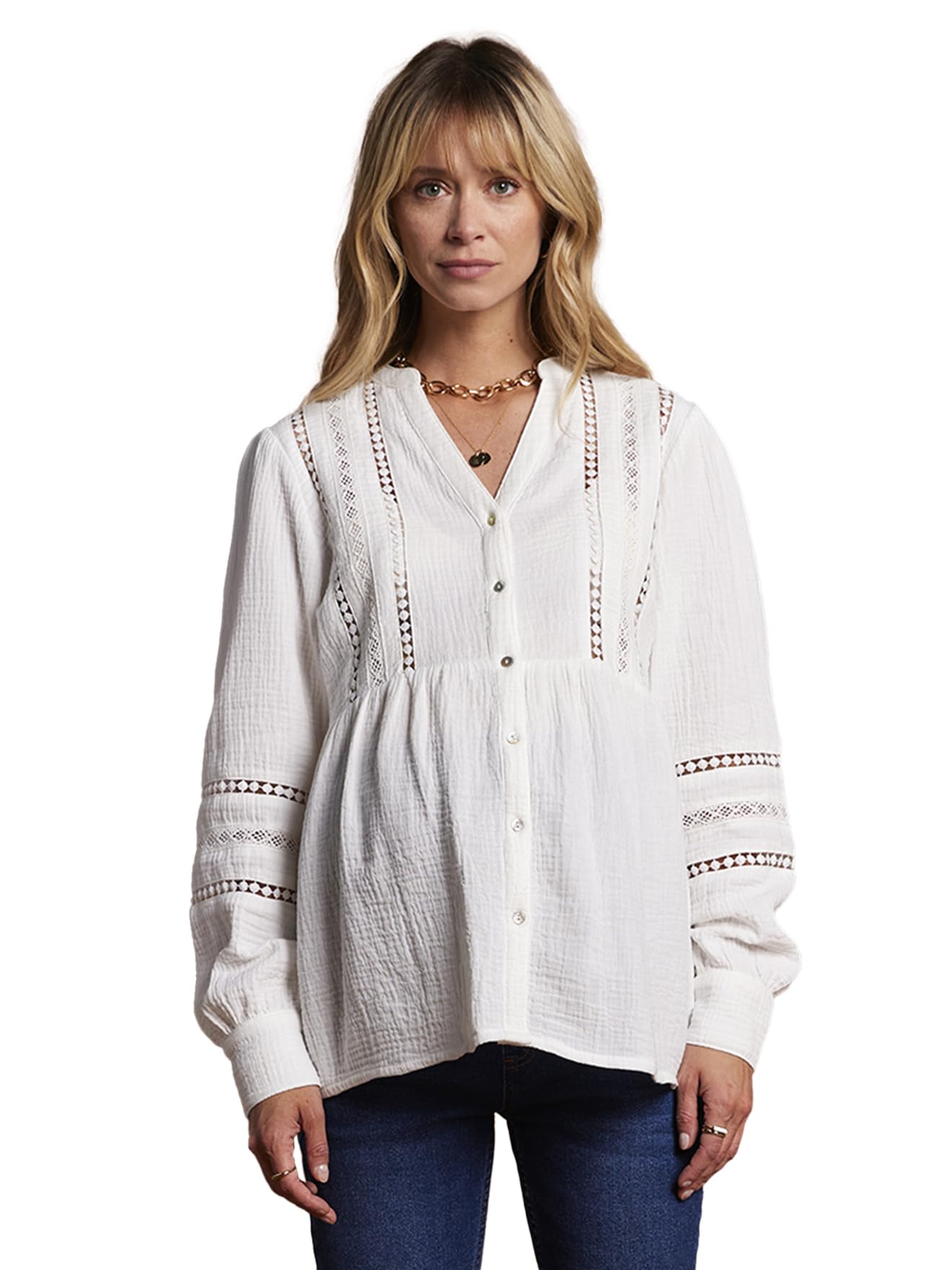 ENVIE DE FRAISE Blouse Grossesse et Allaitement en Dentelle macramé