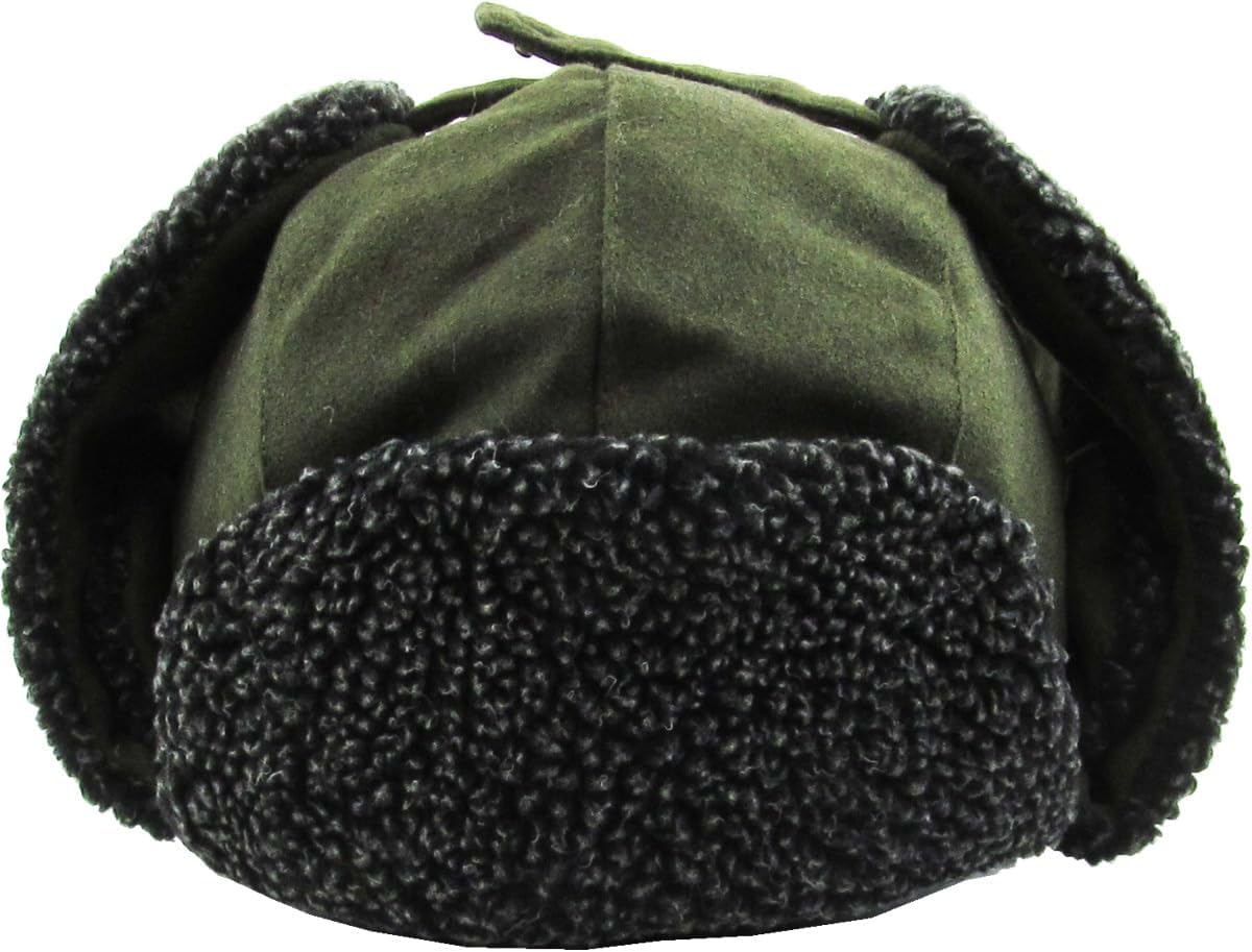 Wool Blend Aviator Trapper hat Trooper Ear Flaps Ushanka Eskimo Russian Warm Winter Cold… - Image 6