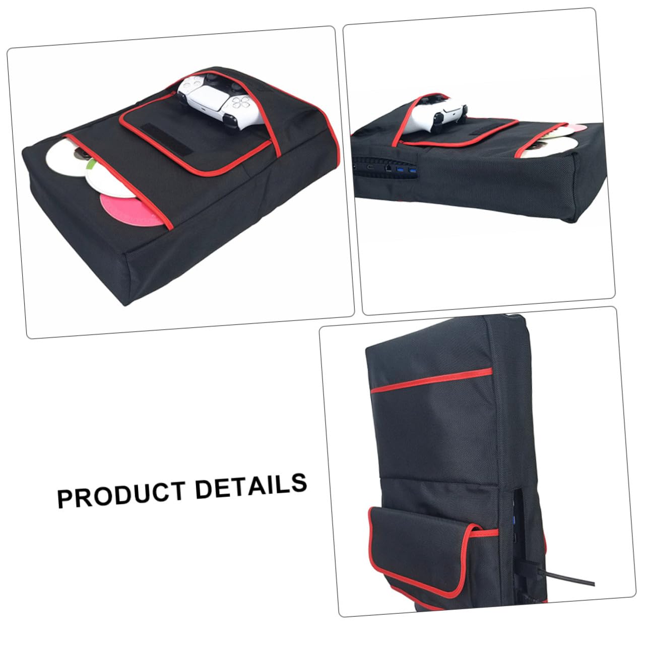 2 Pezzi Custodia Compatta per Console e Accessori Borsa Portatile Leggera e Durevole Custodia Rigida con Scomparti per Carte Gioco per Viaggi e Protezione Sicura di Controller e
