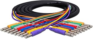 Hosa CPP-801 8-Channel 1/4-inch TS Male Snake - 3.3 Foot